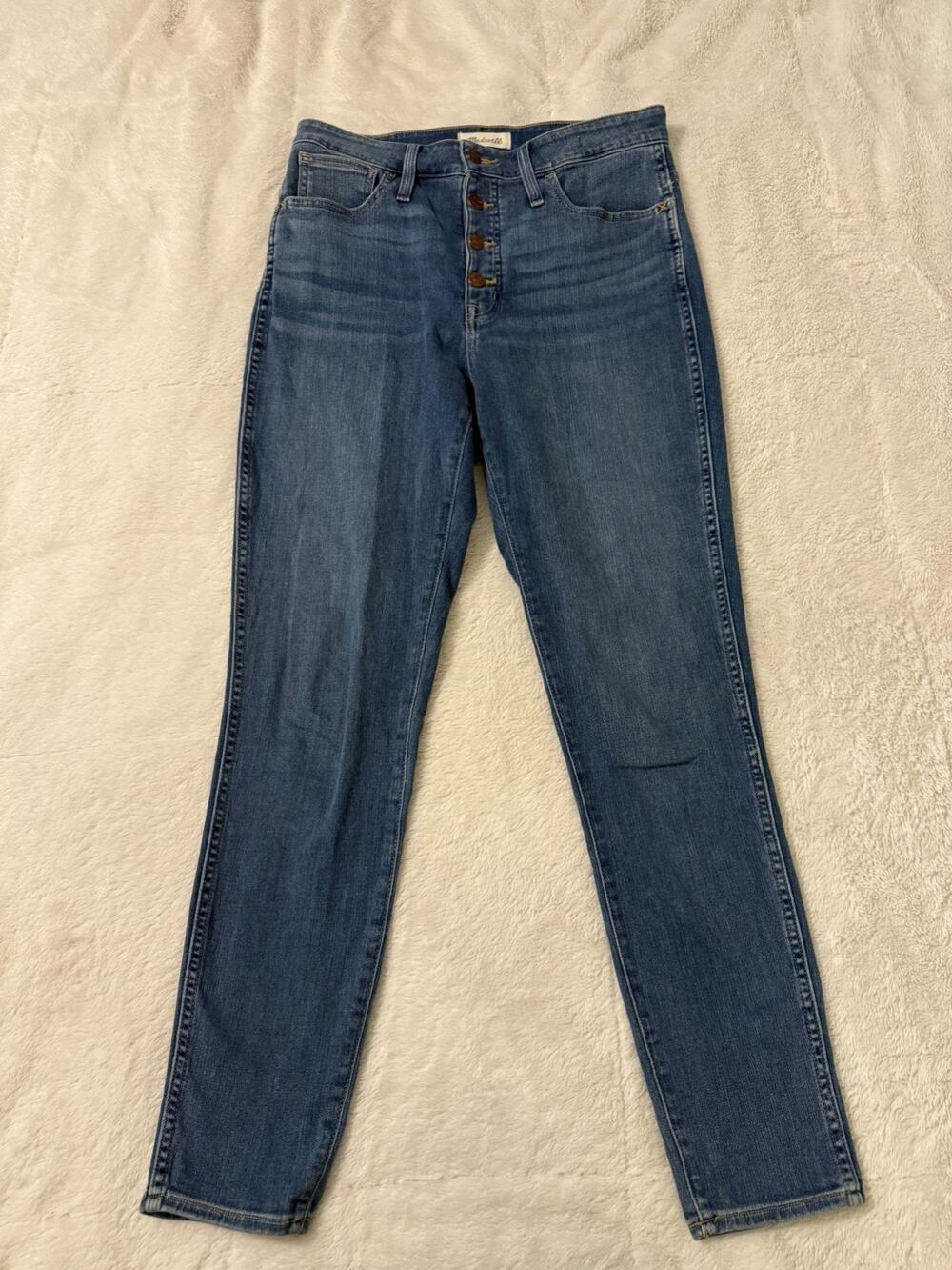 Madewell Women’s Curvy Roadtripper Jeans High Rise Button Fly Size 30T